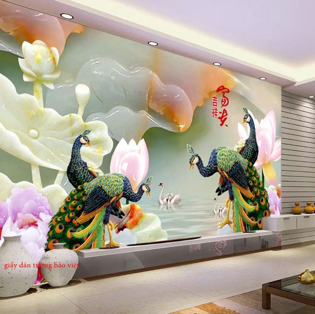 Feng shui living room wallpaper FL115
