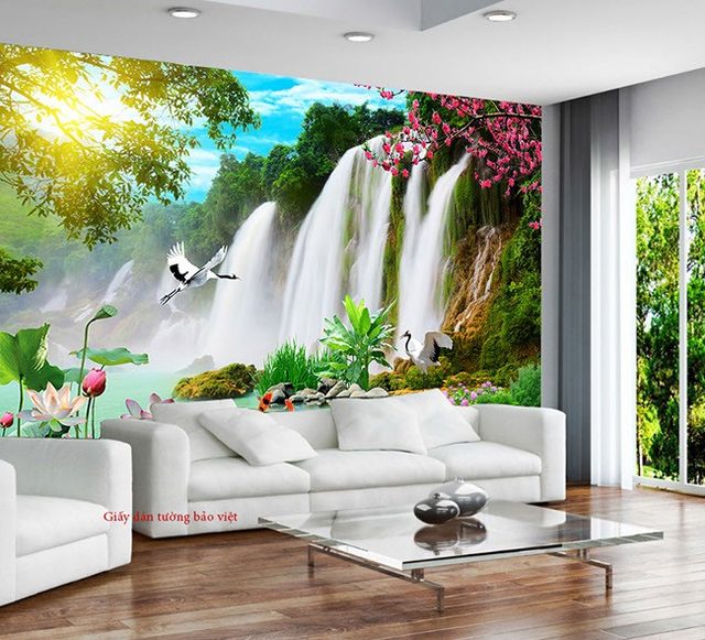 Giấy dán tường 3D phong thủy FT071