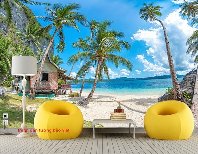 Tranh dán tường phong cảnh biển S157