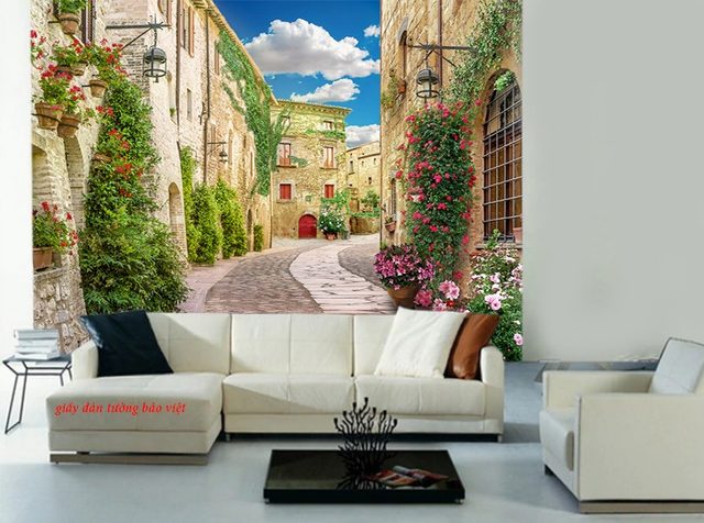 Wallpaper 3d living room fm322