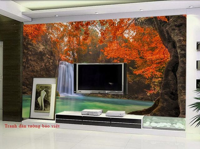 Wall paintings of waterfall W137