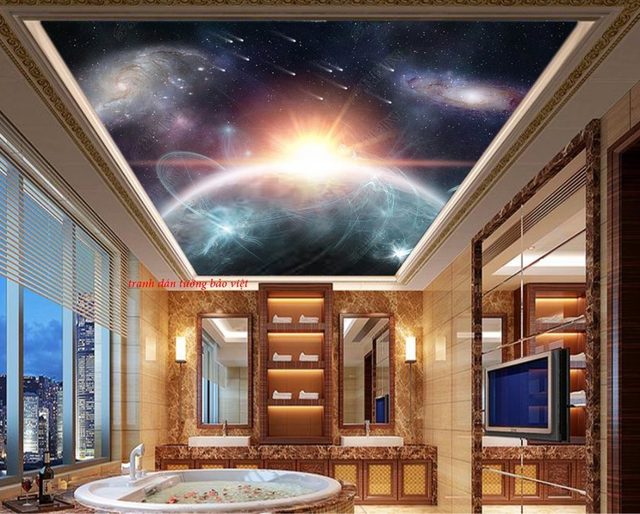 Tranh dán trần nhà galaxy d185