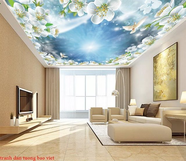 Wallpaper of living room ceiling c129