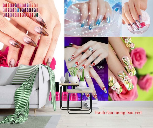 Giấy dán tường cho nails và spa