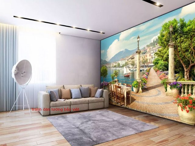 Tranh dán tường cho quán cafe D052