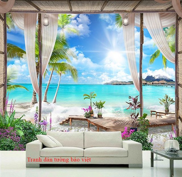 Tranh dán tường phong cảnh biển S151