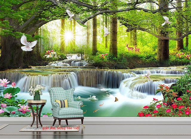 Beautiful living room wallpaper W148