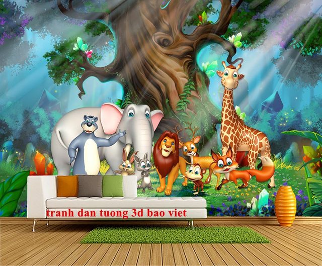 Tranh dán tường trẻ em điểm nhấn cho phòng bé trai phòng bé gái