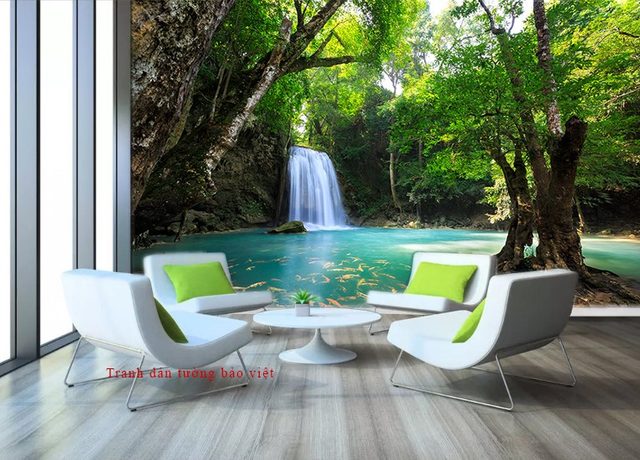 Wall paintings of waterfall W133