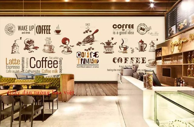 Tranh dán tường cho quán cafe K15015090