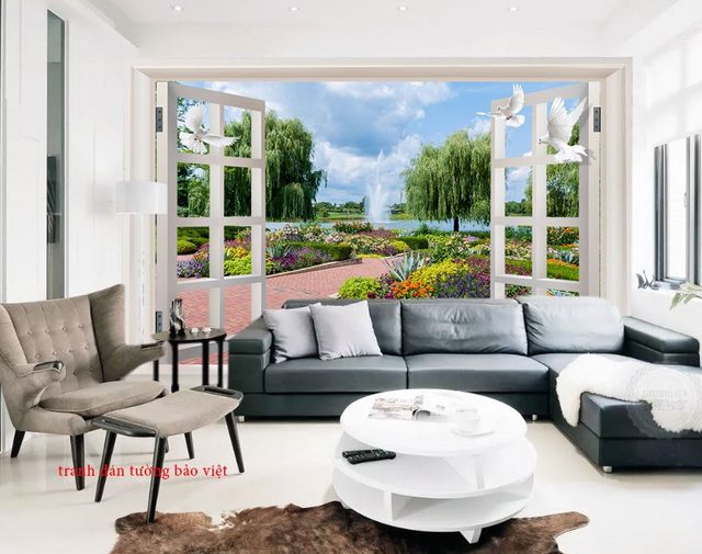 Wall paintings of 3d windows Fi074