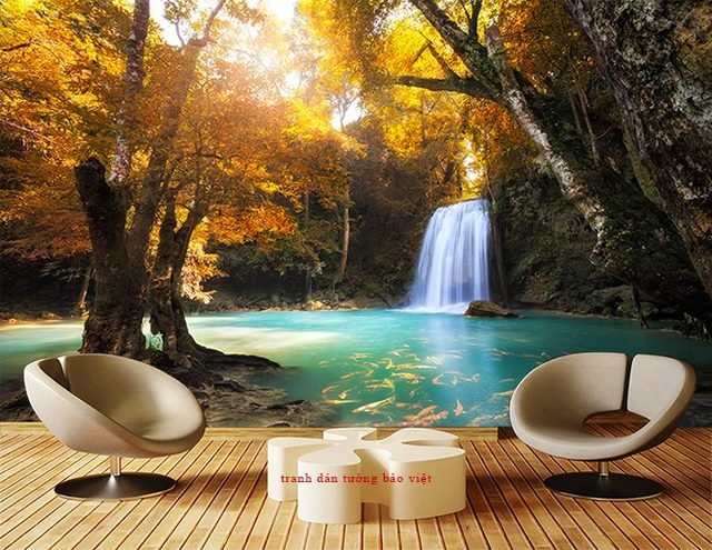 Wall paintings of waterfall W134