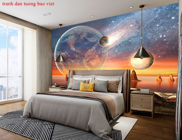 Giấy dán tường galaxy