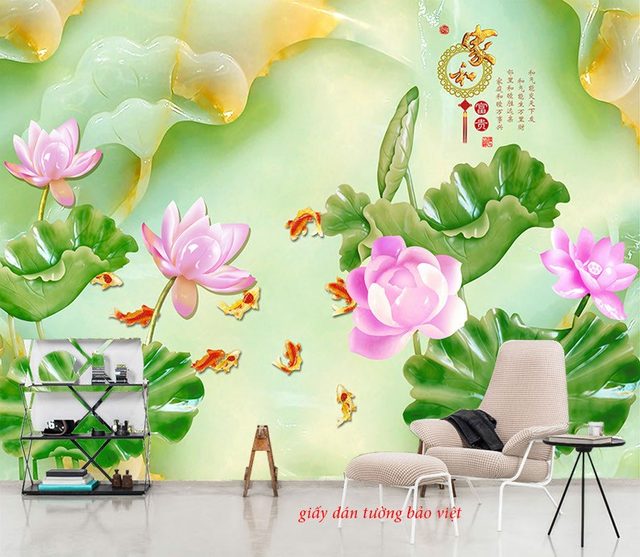 3D imitation pearl living room wallpaper Fl117