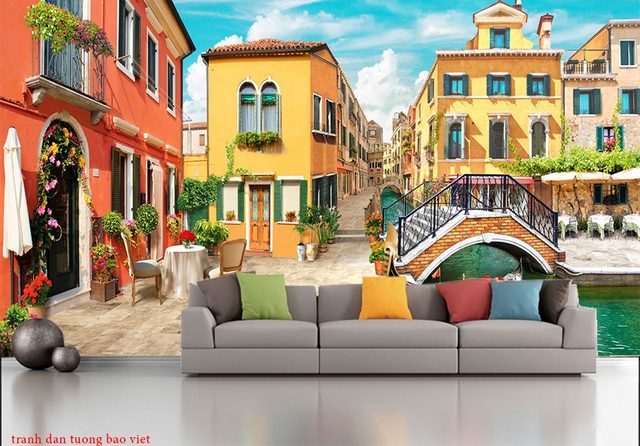 3d wall painting for cafe Fm367