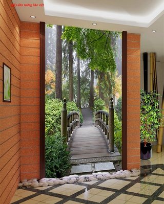 Tranh dán kính phong cảnh k188