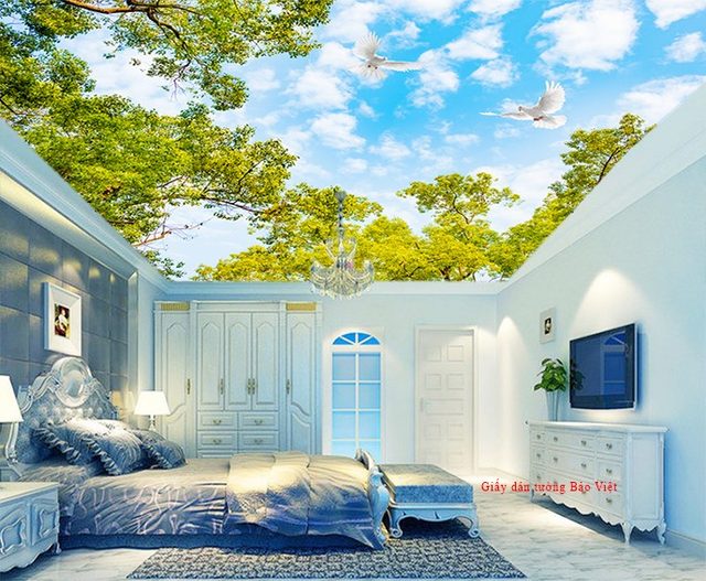 Giấy dán trần nhà bầu trời C098