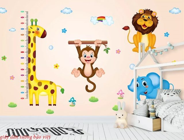 Giấy dán tường trẻ em thước đo v003