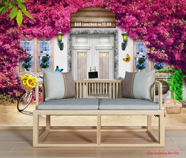 3d wall paintings for cafe v273