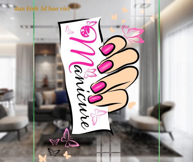 Decal dán kính cao cấp nail spa se206