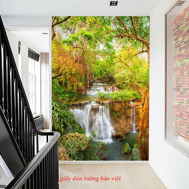 Waterfall glass paintings for bathroom k171