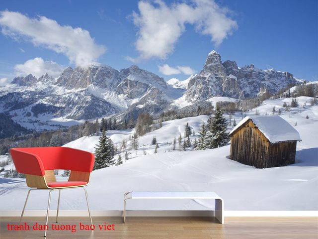 River and mountain wall mural me270