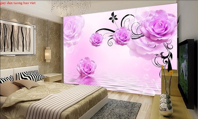 Purple bedroom wallpaper fl126