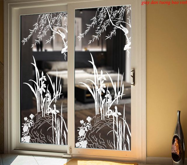 Decal dán kính nghệ thuật glasses003