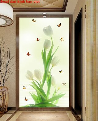 Decal dán kính 2 mặt cho phòng tắm k253