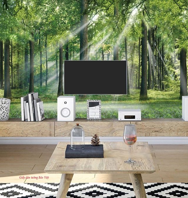 Forest living room wallpaper v063