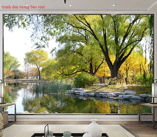 Mountain river wall murals m107