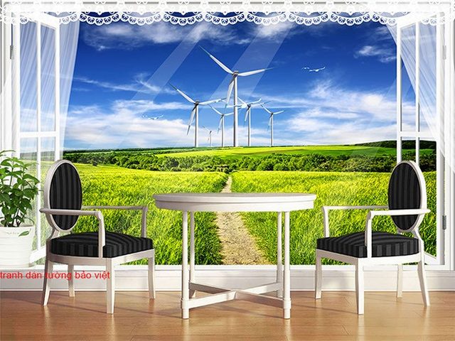 Tranh dán tường cửa sổ 3D Fi060