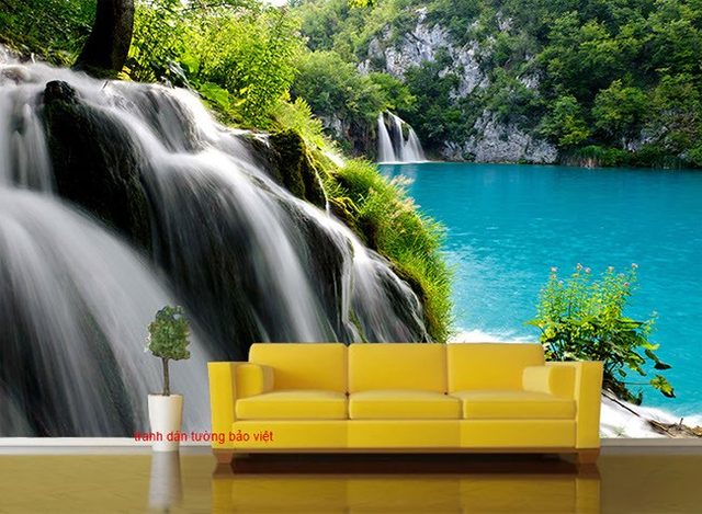 Wall paintings of waterfall W145
