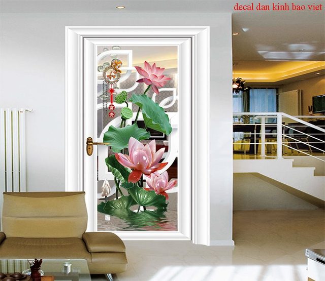 Self-adhesive 3d glass decals seft029