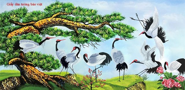 10 mẫu giấy dán tường 3D phong thủy đẹp cho phòng khách