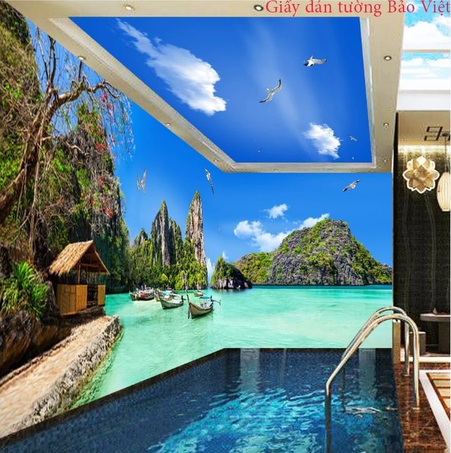 Giấy dán tường phong cảnh biển panorama v008