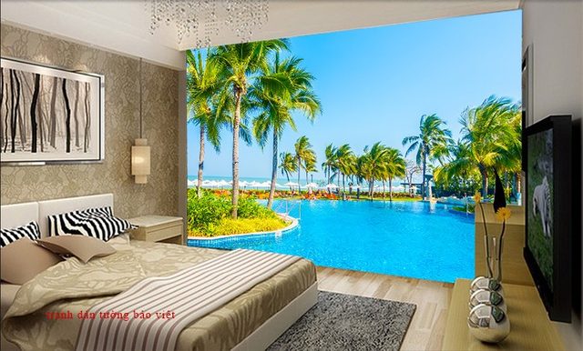 Tranh dán tường phong cảnh biển S136