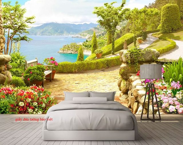Landscape living room wallpaper D066