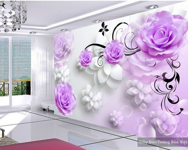 Giấy dán tường 3d tạo điểm nhấn nổi bật cho tường nhà bạn