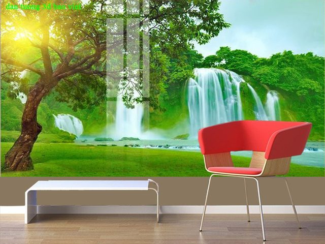 Tranh dán tường thác nước 3d n2003-136