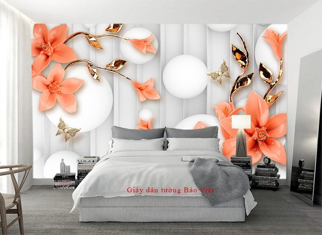 Beautiful bedroom wallpaper FL098