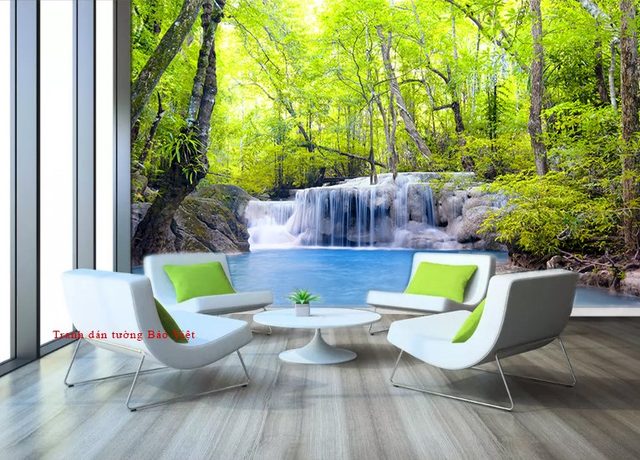 Wall paintings of waterfall W123