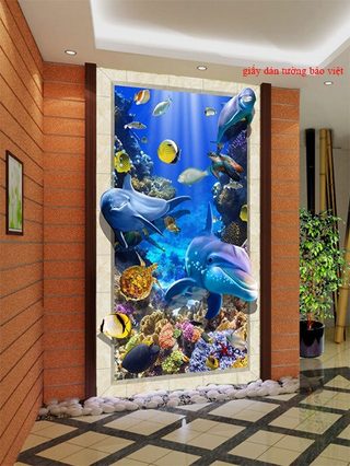 Decal dán tường & dán kính 3D D024