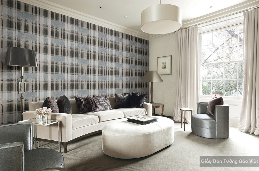 Korean Luxury Living Room Wallpaper 77171-2