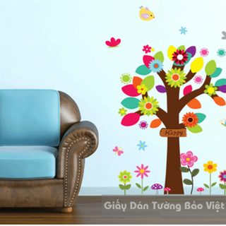 Dán Tường 3D-Cây mùa thu 3D