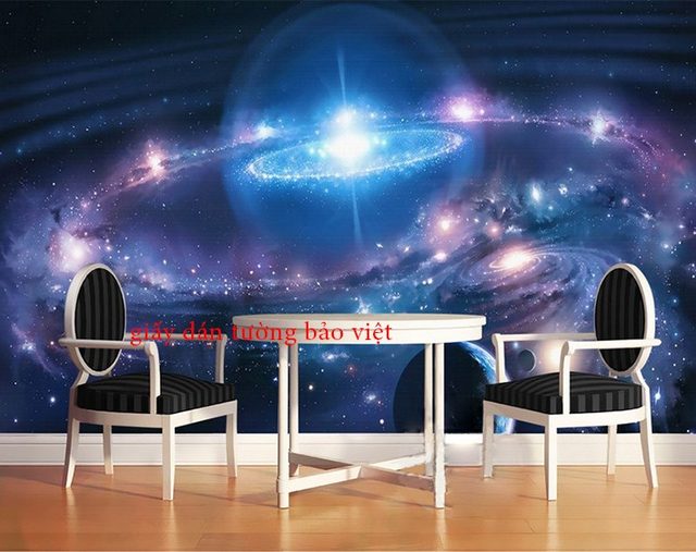 Các mẫu giấy dán tường 3D Galaxy đẹp dán tường & trần nhà
