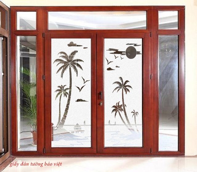 Decal art opaque glass stickers for art007 window