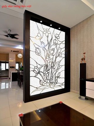 Decal dán kính mờ nghệ thuật cho phòng tắm art002