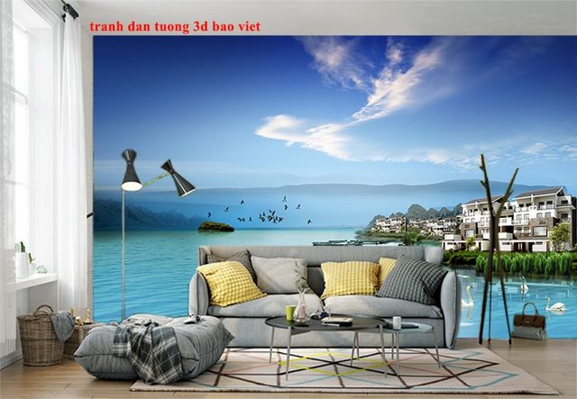 Tranh dán tường cảnh sông núi n2003-53