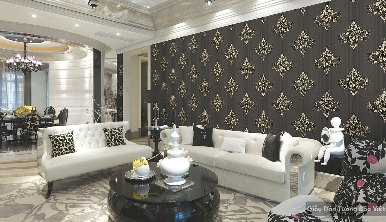 Korean Luxury Living Room Wallpaper 77189-3